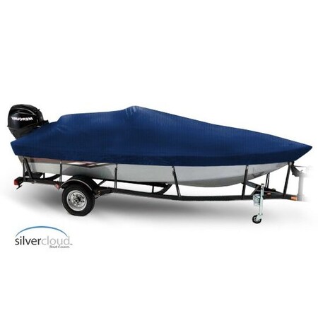 Eevelle Silvercloud Boat Cover V HULL FISHING Outboard Motor w/Outboard 10' 6in. L 60in. W Navy SCVFW1060B-NVY